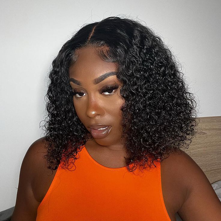 QVR Glueless Pre-cut 4x6 HD Lace Closure Human Hair Short Bob Wigs Water Wave Wear and Go Wigs - Image 5