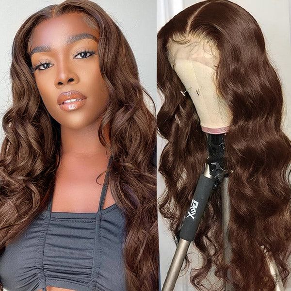 QVR Glueless Pre-Cut 4x6 Lace Closure Dark Brown #4 Colored Wear&Go Upgrade HD Lace Straight/Body Wave Human Hair Wig Beginner-Friendly - Image 3