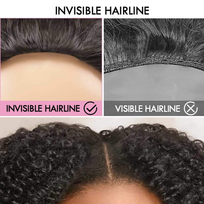 QVR Glueless Blonde Highlight Twist Curly Half Wig 250% Density Human Hair Wig #1B/27 Wear Go Flip Over Wig - Image 9