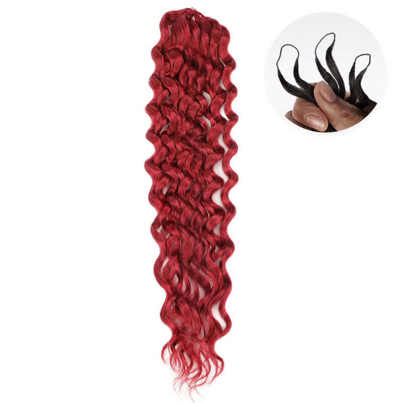 QVR Highlight #4/30/530 Color Water Wave Crochet Braid Human Hair Extensions - Image 13
