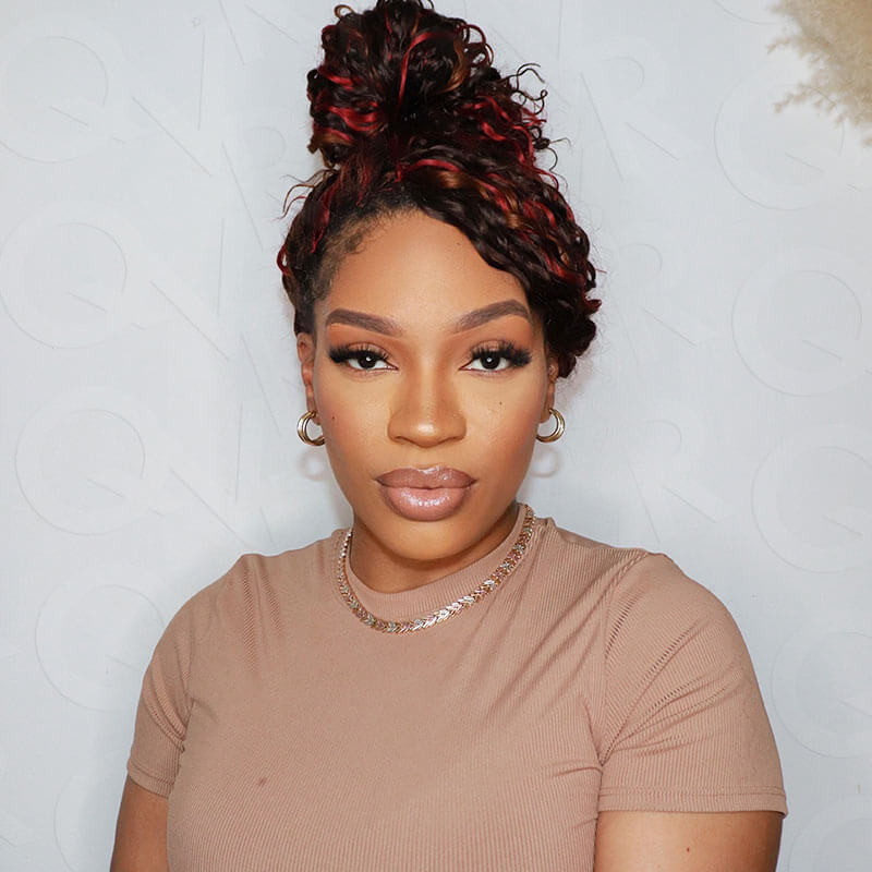 QVR Highlight #4/30/530 Color Water Wave Crochet Braid Human Hair Extensions - Image 5