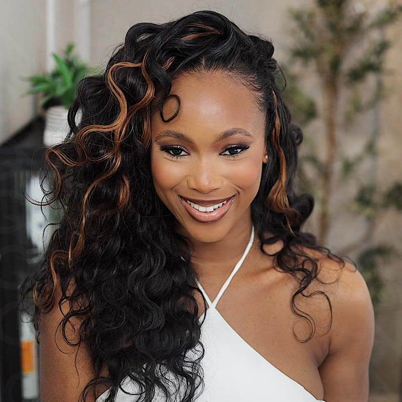 QVR Body Wave Crochet Hair Natural Black Machine Made Feather Human Hair Extension - Image 12