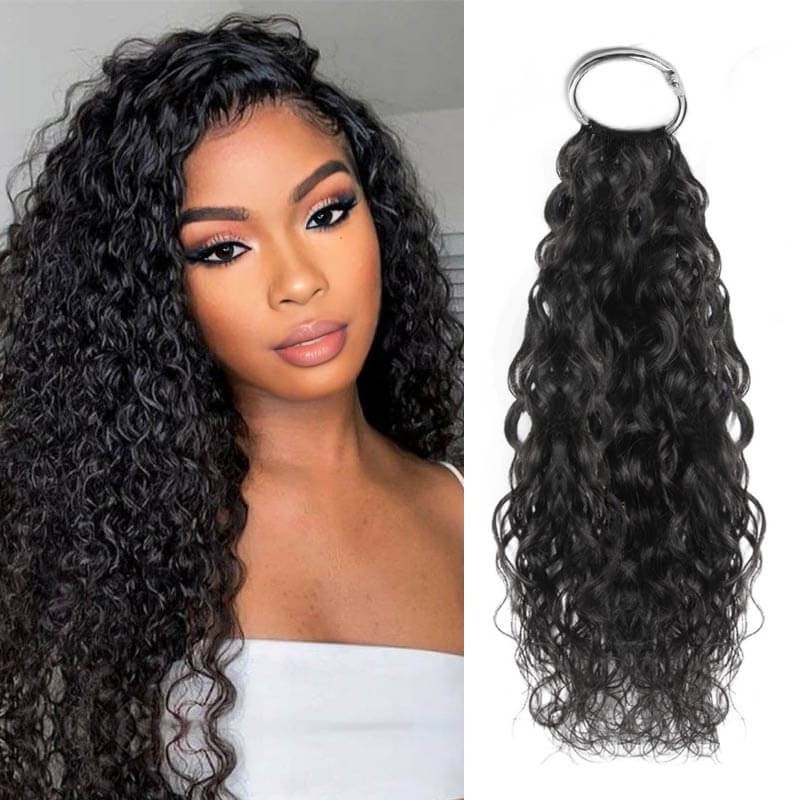 QVR Highlight Crochet Hair Water Wave #4+#30+#27 Machine Made Feather Human Hair Extension - Image 10