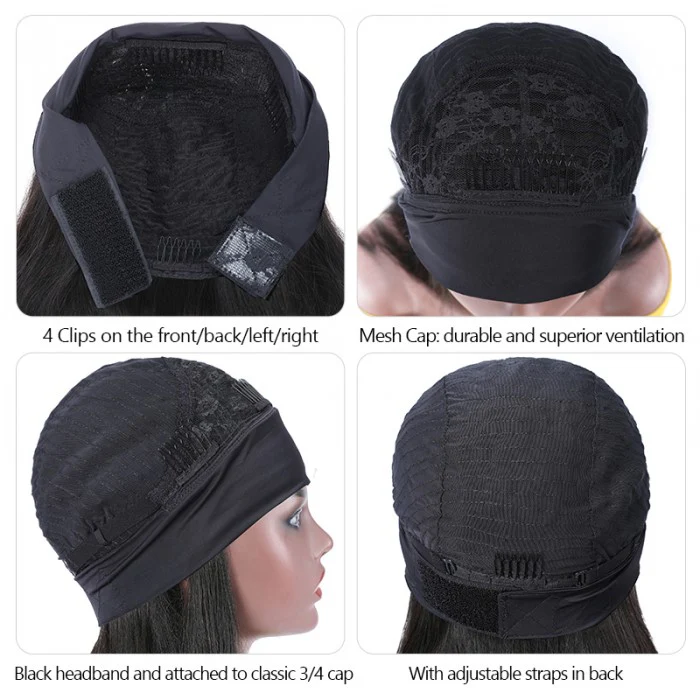 QVR Jerry Curly Wig Headband Wig Glueless Wig Human Hair Wigs Natural Looking - Image 6