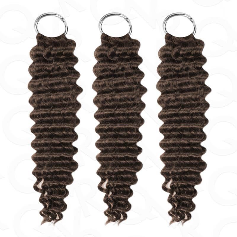 QVR Soft Feather Crochet Hair 3 Packs Small Kinky Curly Machine Made Human Hair Extension - Image 18