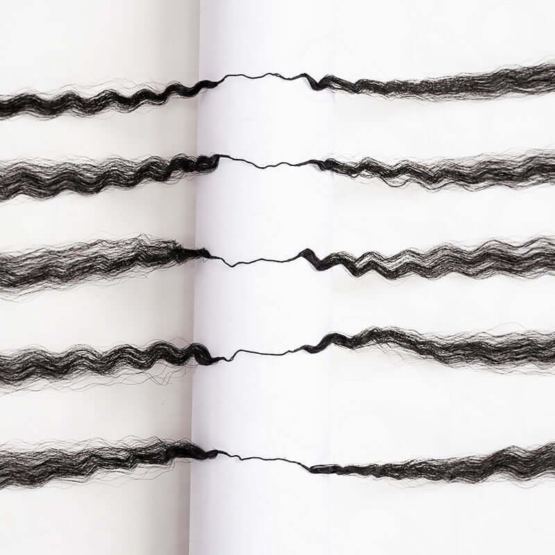 QVR Kinky Straight Crochet Hair Natural Black Machine Made Feather Human Hair Extension - Image 7