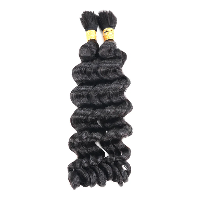 QVR Water Wave Bulk Hair Extensions for Boho Knotless Braiding - Image 16