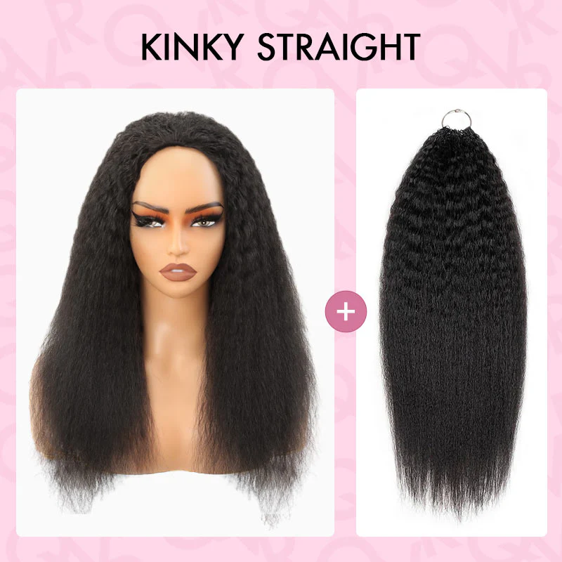 QVR Glueless Twist Curly Half Wig 250% Density Human Hair Wig Wear Go Flip Over Wig - Image 23