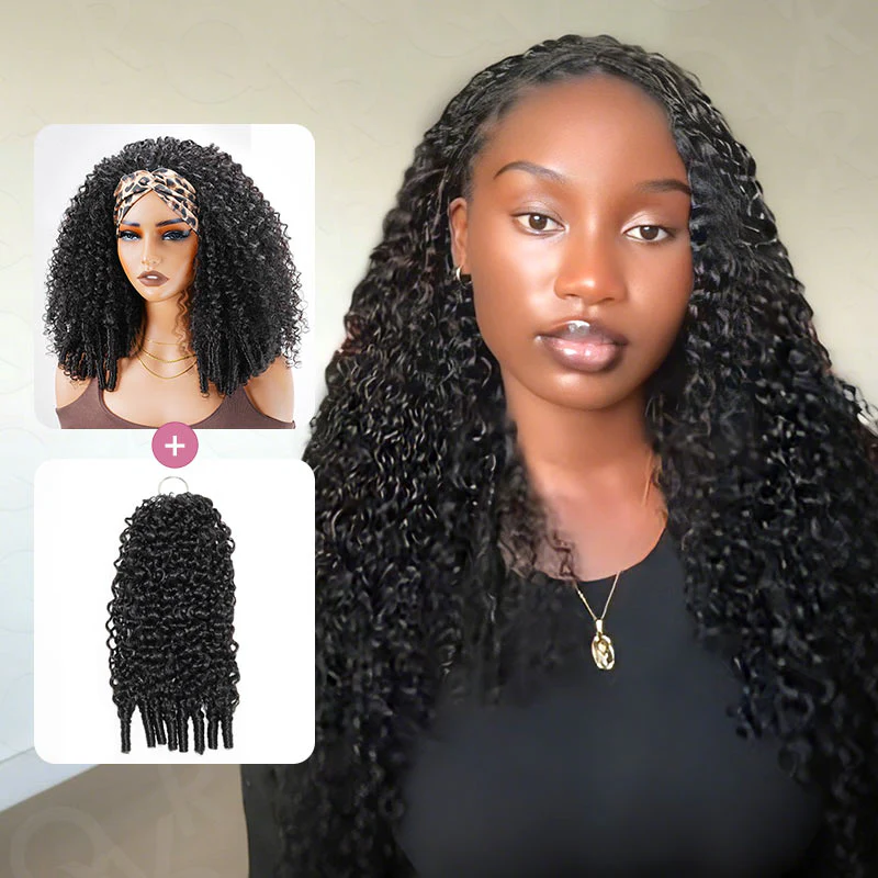 QVR Glueless Twist Curly Half Wig 250% Density Human Hair Wig Wear Go Flip Over Wig - Image 21