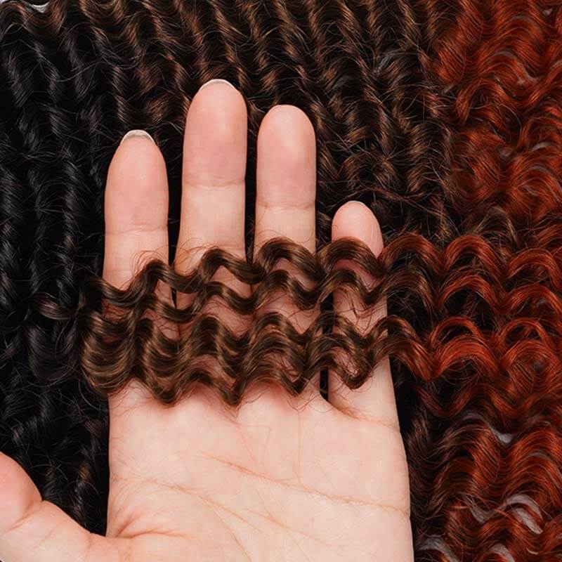 QVR Ombre #T1B/30/350 Small Kinky Curly Machine Made Feather Crochet Human Hair Extensions - Image 6