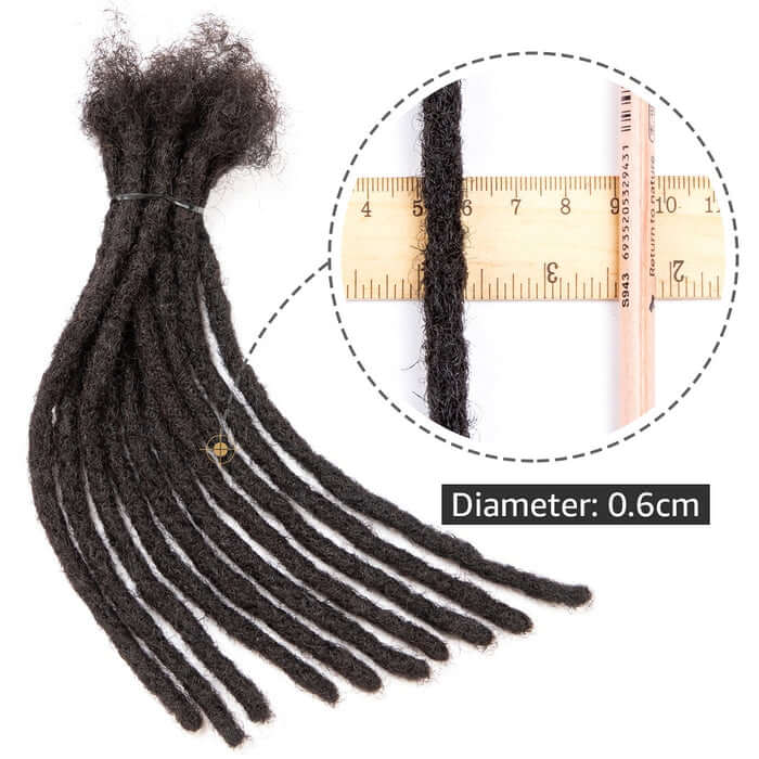 QVR Ombre T1B/Red Dreadlock Loc Extensions Virgin Human Hair Dreadlocks Braid - Image 7