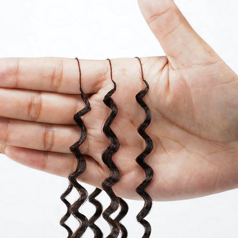 QVR Ombre #T4/30 Human Crochet Hair Small Kinky Curly Machine Made Feather Crochet Hairstyle - Image 4