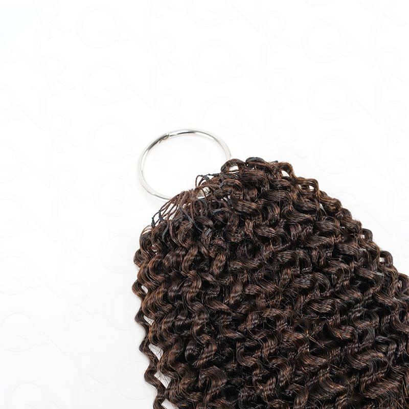 QVR Ombre #T4/30 Human Crochet Hair Afro Kinky Curly Machine Made Feather Crochet Hairstyle - Image 5