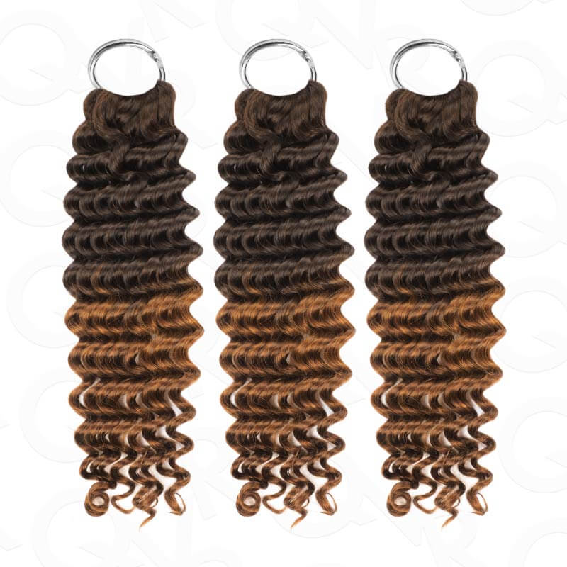 QVR Soft Feather Crochet Hair 3 Packs Small Kinky Curly Machine Made Human Hair Extension - Image 13
