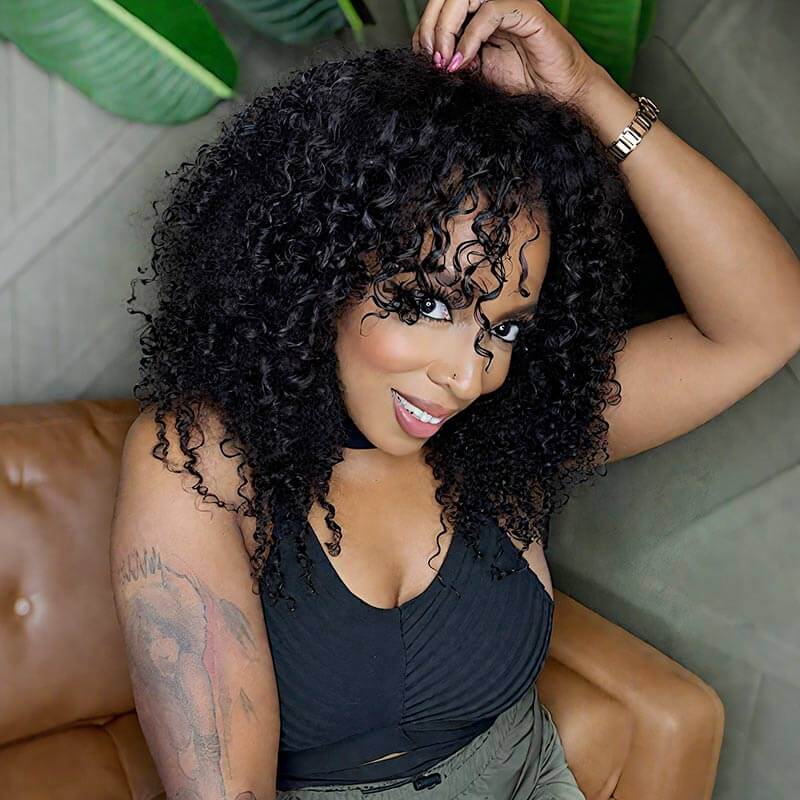 QVR Soft Feather Crochet Hair 3 Packs Small Kinky Curly Machine Made Human Hair Extension - Image 3