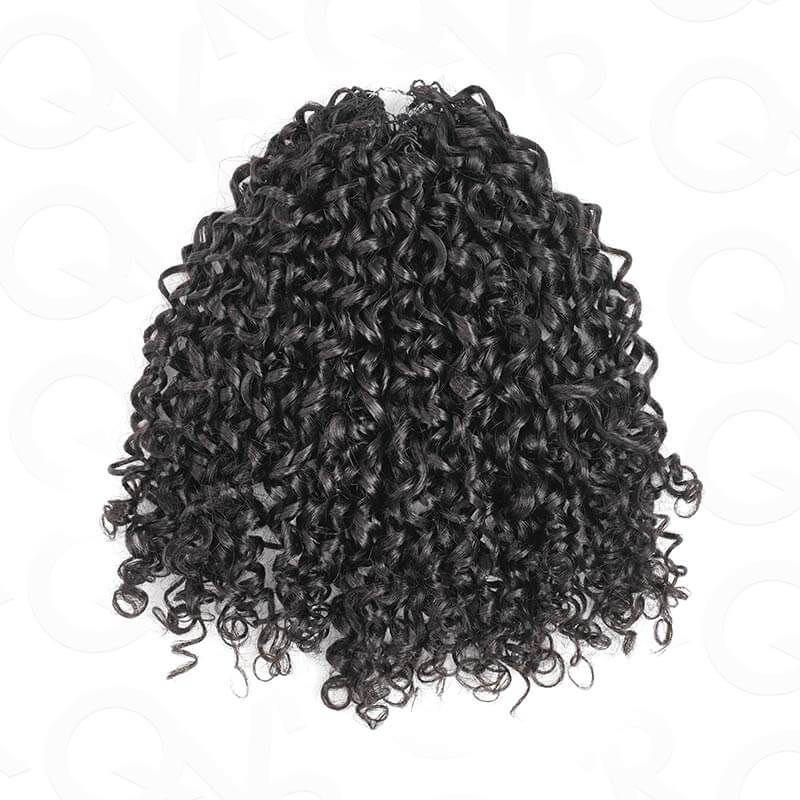 QVR Ramen Curl Crochet Hair Natural Black Machine Made Feather Crochet Human Hair Extension - Image 10