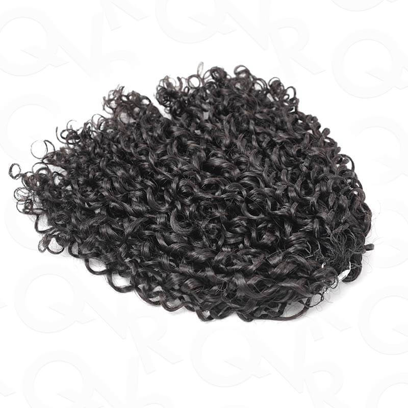 QVR Ramen Curl Crochet Hair Natural Black Machine Made Feather Crochet Human Hair Extension - Image 11