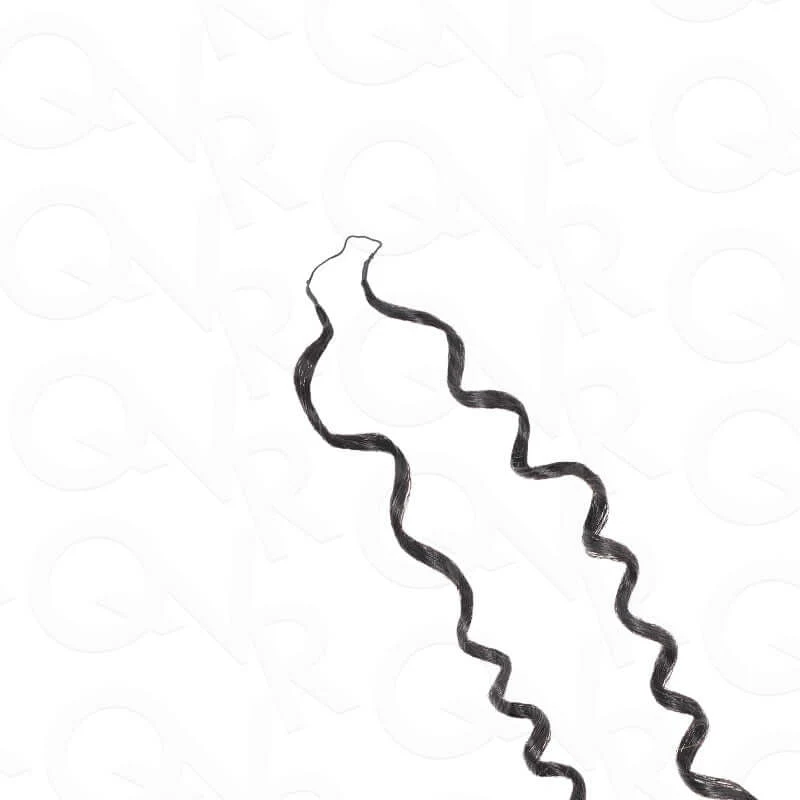 QVR Ramen Curl Crochet Hair Natural Black Machine Made Feather Crochet Human Hair Extension - Image 13