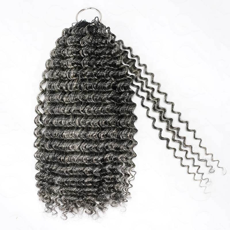 B3G1|Ombre #T1B/30 Small Kinky Curly Feather Crochet Human Hair - Image 8