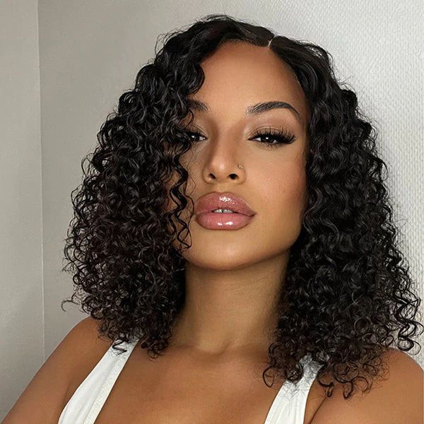 QVR Short Curly Bob Wigs 13x4 Lace Frontal Bob Wigs Human Hair Wigs - Image 4