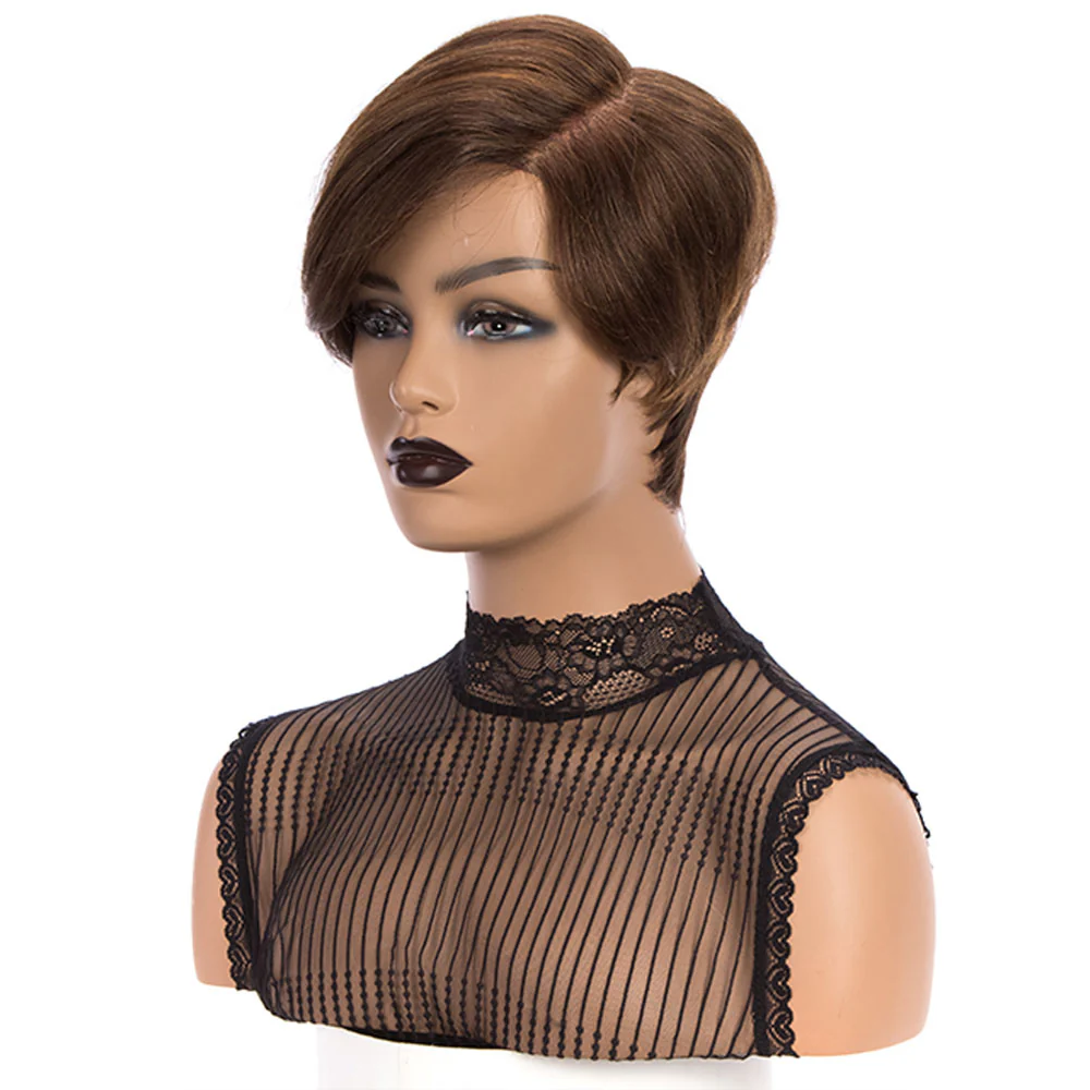 QVR Side Part Pixie Cut Short Wigs T Part Lace Wigs - Image 5