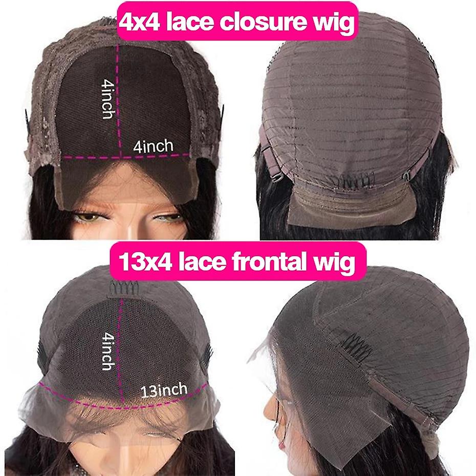 QVR Straight Short Bob Wigs Pre Plucked 4x4 Lace Closure Human Hair Wigs 180% Density - Image 9