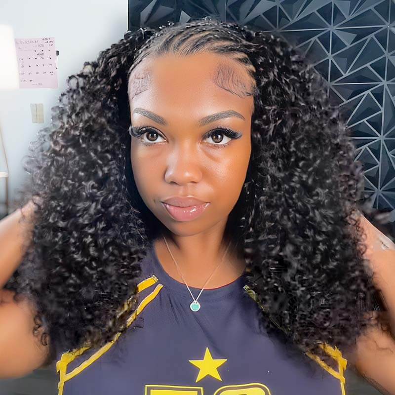 QVR Twist Curly Crochet Hair Natural Black Machine Made Feather Human Hair Extension - Image 4