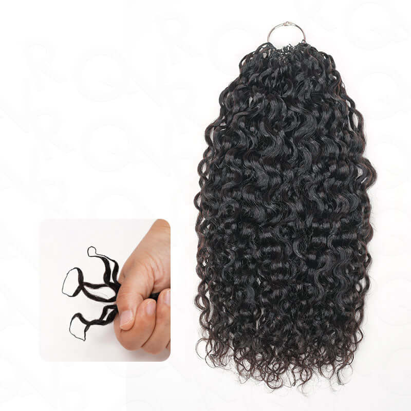 QVR Twist Curly Crochet Hair Natural Black Machine Made Feather Human Hair Extension - Image 5