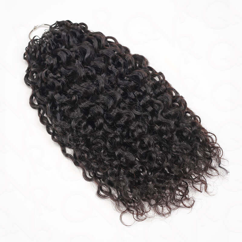 QVR Twist Curly Crochet Hair Natural Black Machine Made Feather Human Hair Extension - Image 6