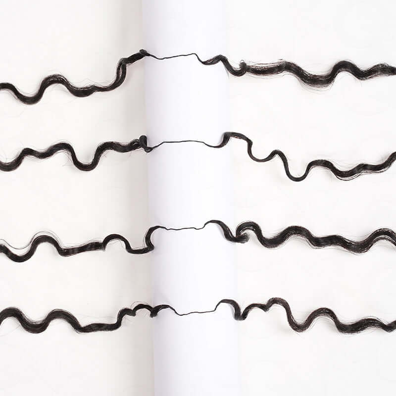 QVR Twist Curly Crochet Hair Natural Black Machine Made Feather Human Hair Extension - Image 8