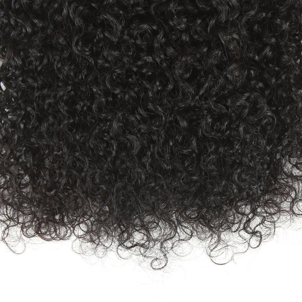 QVR Unprocessed Bohemian Curly Bundles Remy Human Hair 3pcs Natural Black - Image 8