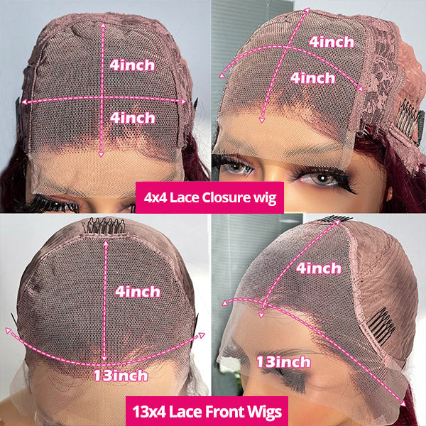 Highlight 13x4 Transparent Lace Front Wigs Straight Hair 4x4 Lace Front Wigs Mix Colored Wigs - Image 7