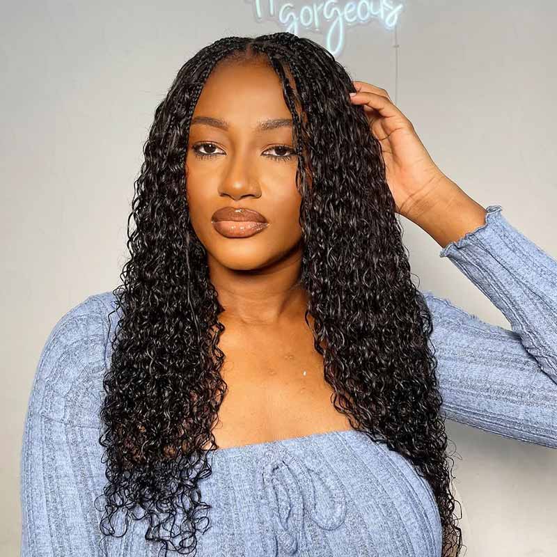 QVR Water Wave Bulk Hair Extensions for Boho Knotless Braiding - Image 5