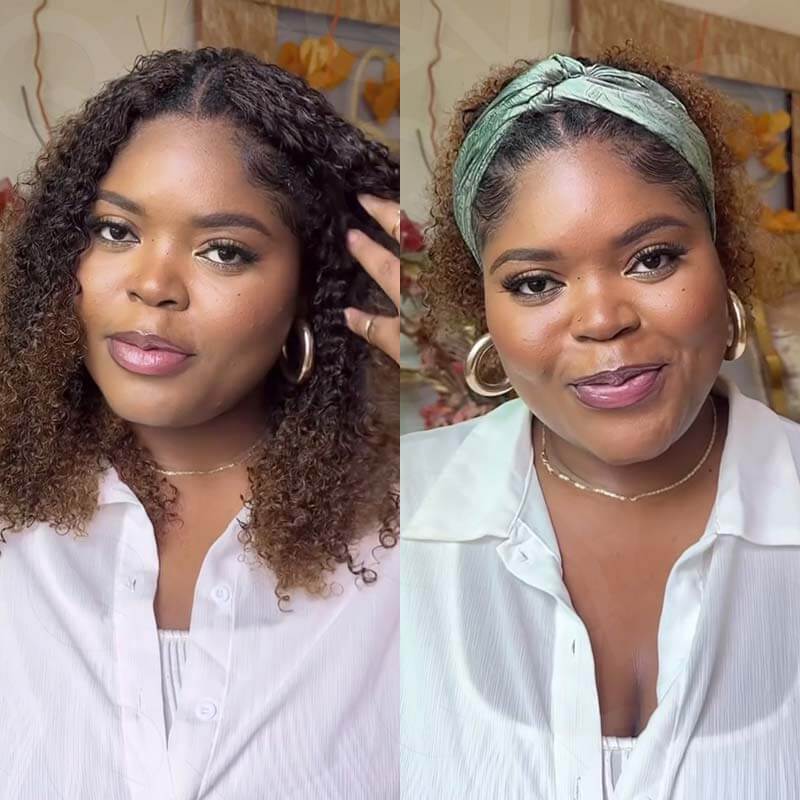 QVR #T2/30 Crochet Hair Small Kinky Curly Machine Made Feather Human Hair Extension - Image 4